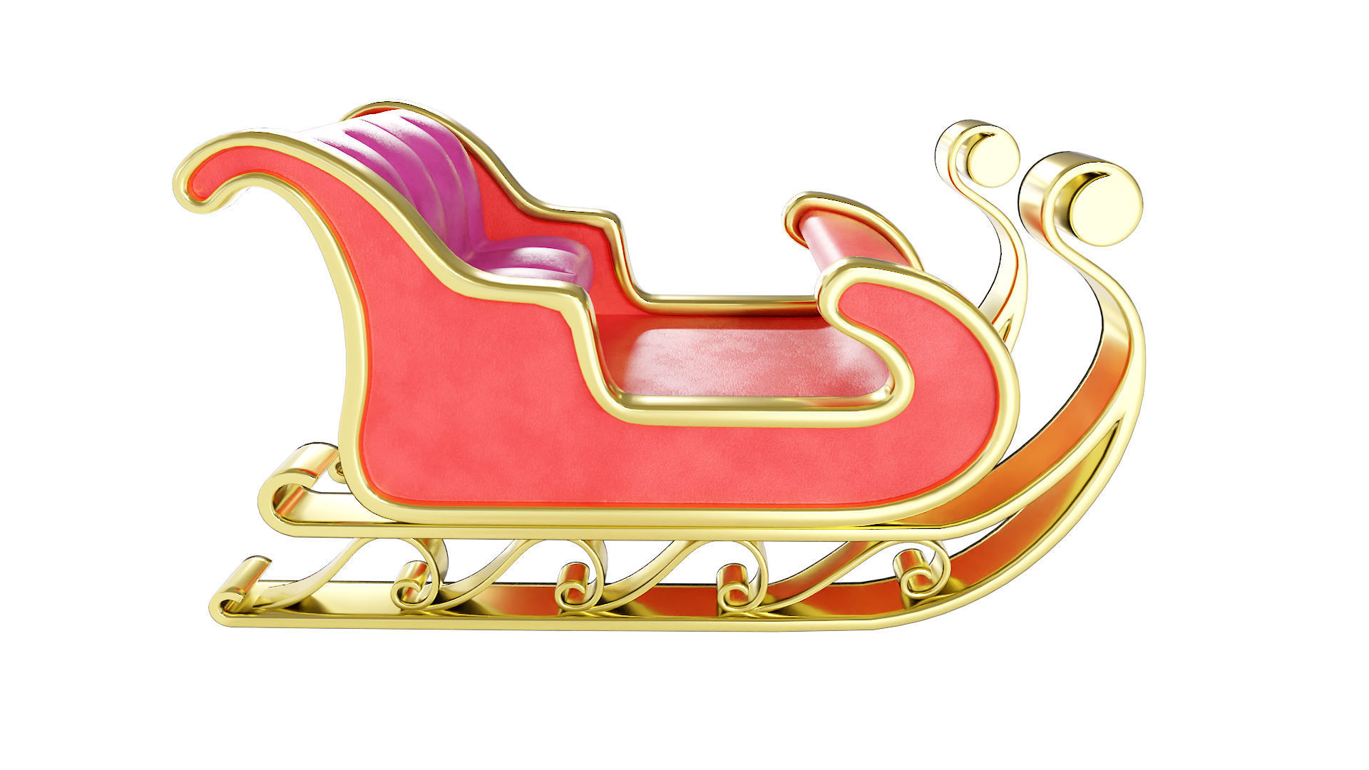 Christmas Sleigh 3d model 3D model_2