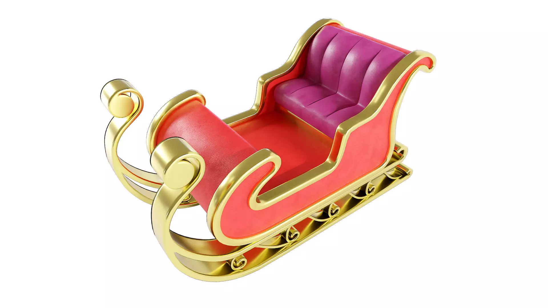 Christmas Sleigh 3d model 3D model_0