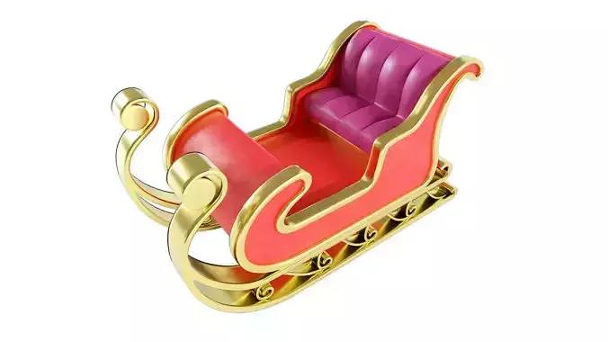 Christmas Sleigh 3d model 
