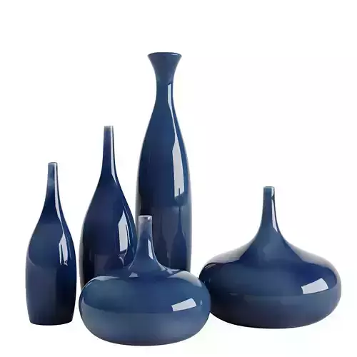 Set 5 ceramic vases