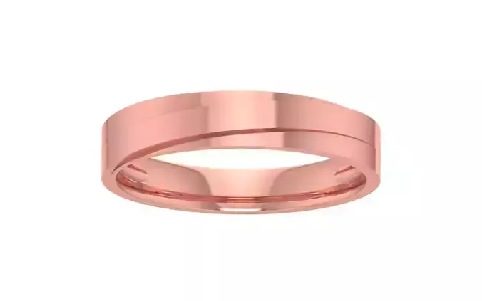 Plain Gold Women Wedding Band 3dm STL OBJ FBX Render Details