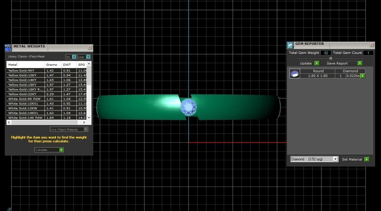 Tension Setting Round Cut Wedding Band 3dm STL OBJ FBX Render 3D print model_3