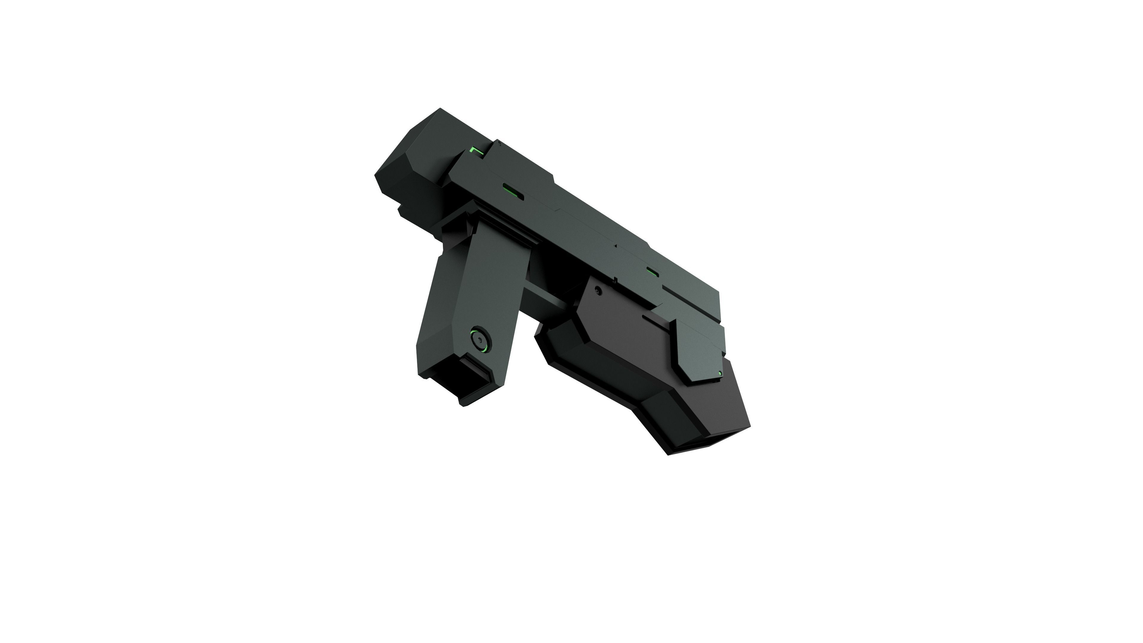GN Beam Pistol - HG Low-poly 3D model_11