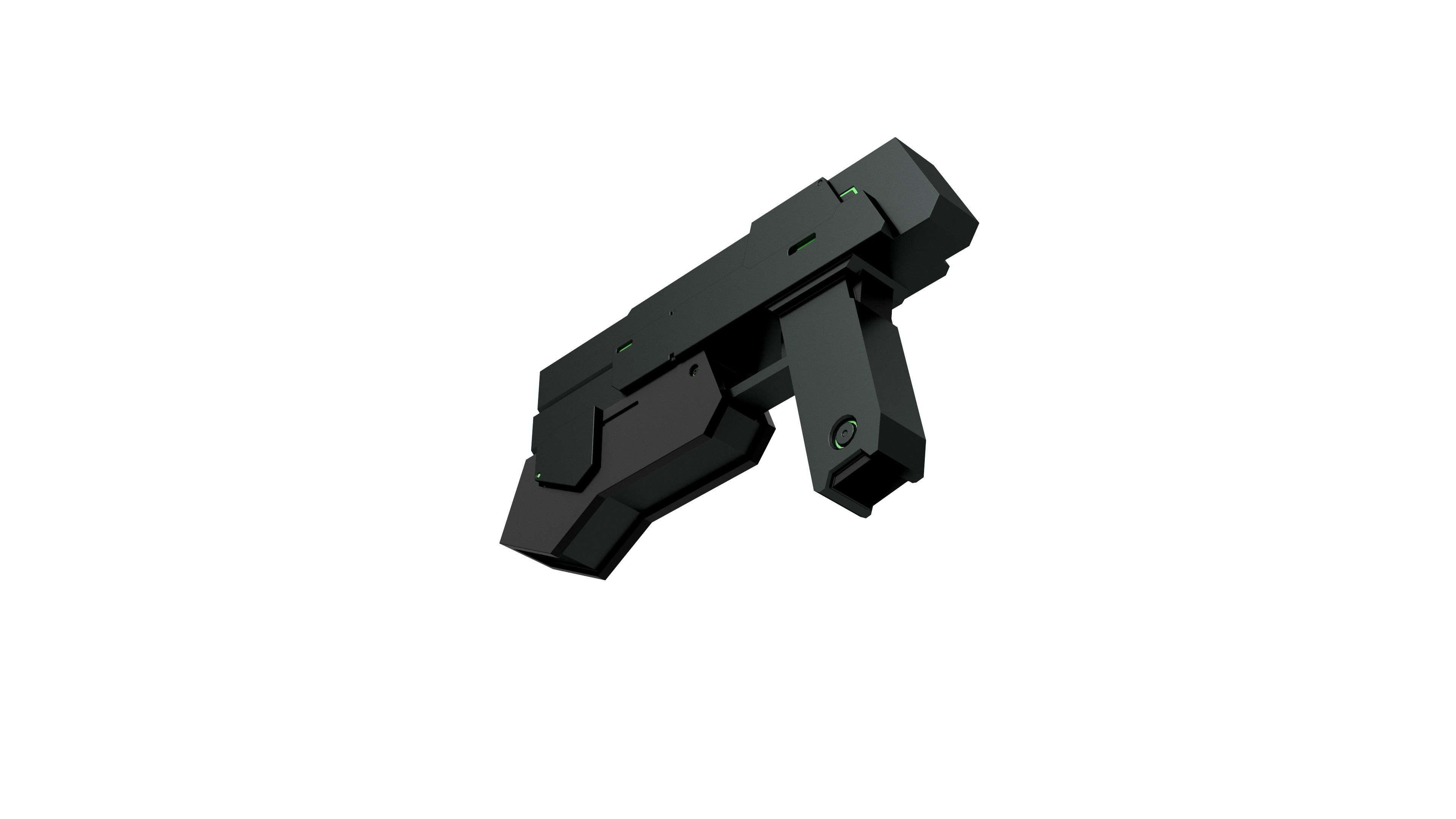 GN Beam Pistol - HG Low-poly 3D model_13