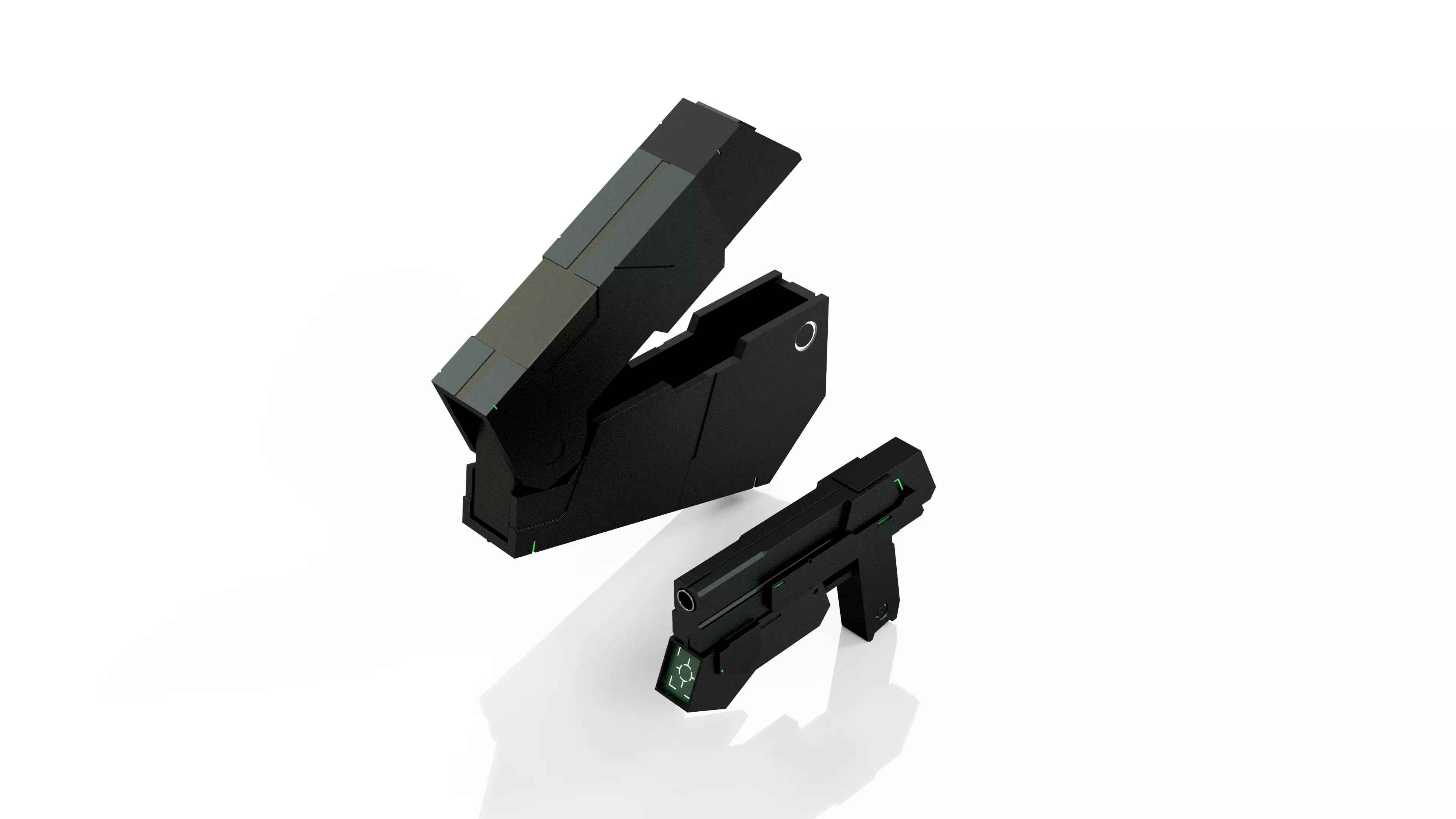 GN Beam Pistol - HG Low-poly 3D model_0