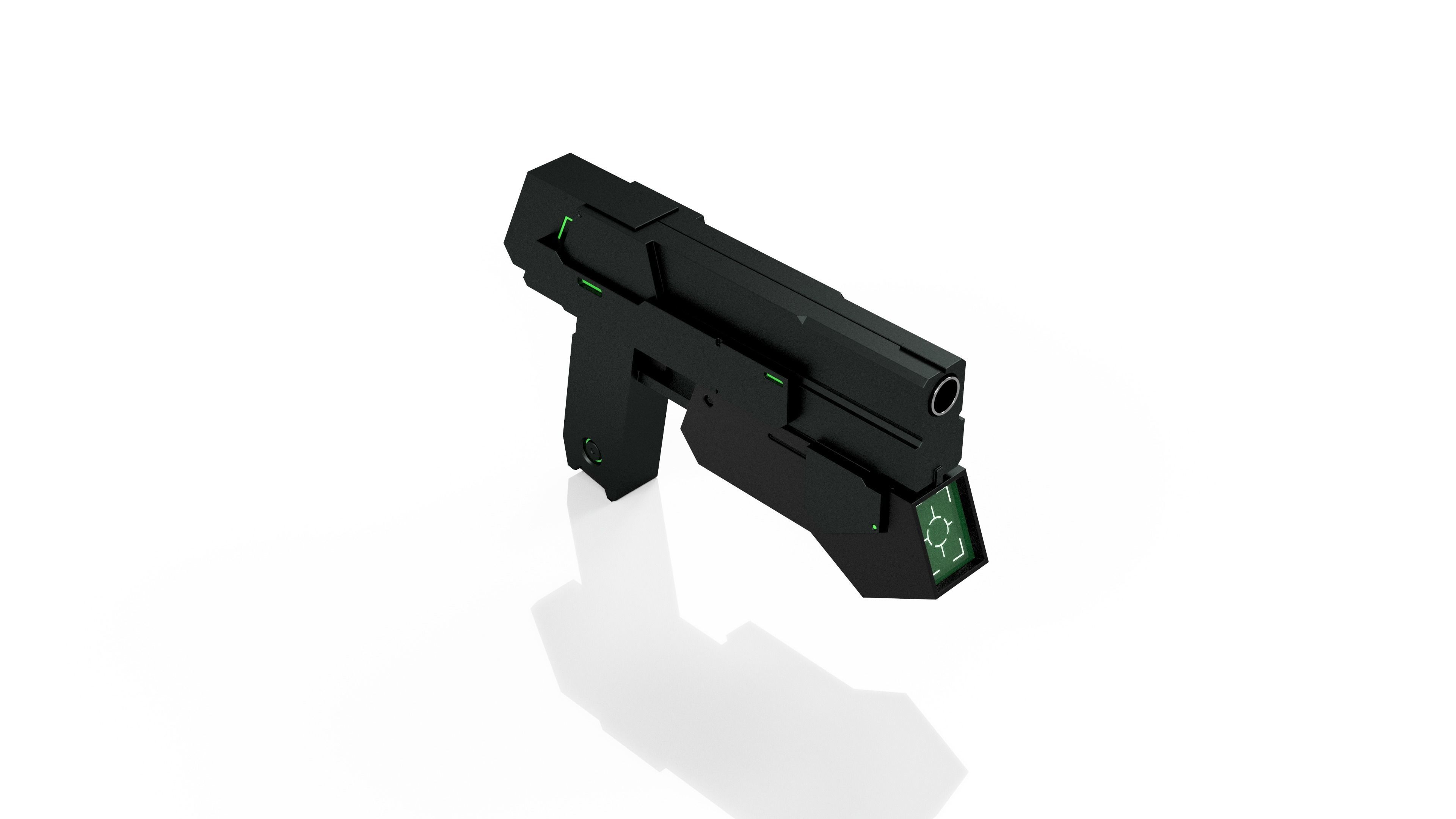 GN Beam Pistol - HG Low-poly 3D model_1