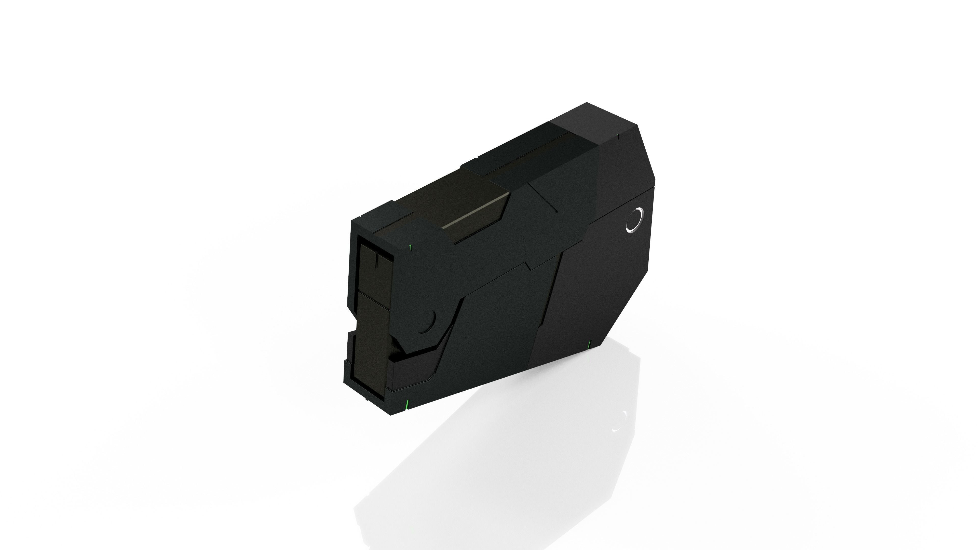 GN Beam Pistol - HG Low-poly 3D model_8