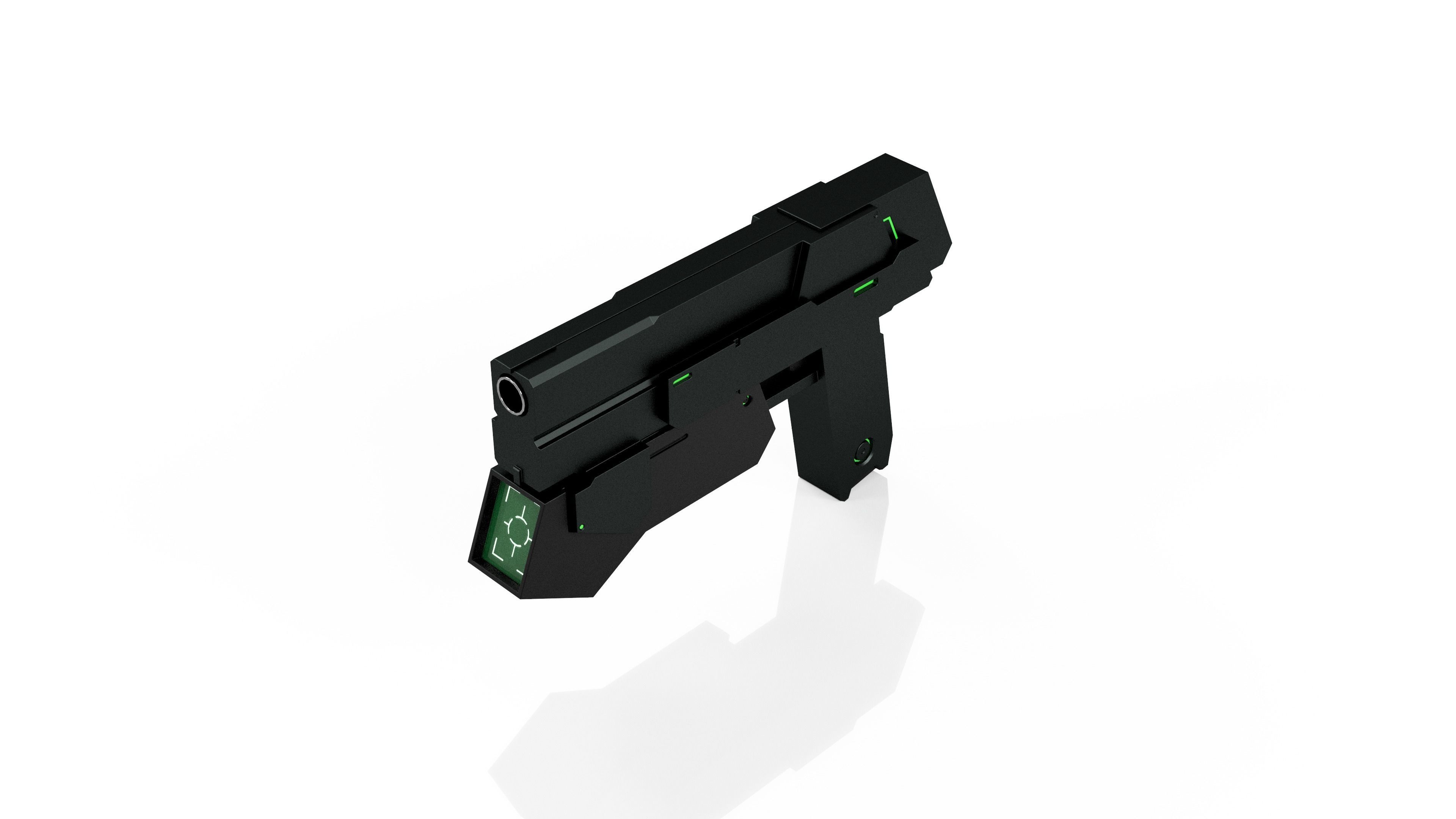 GN Beam Pistol - HG Low-poly 3D model_7