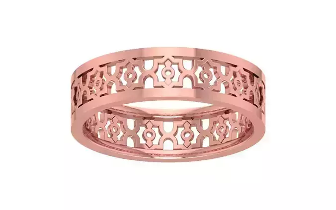 Designer Women Wedding Band 3dm STL OBJ FBX Render Details