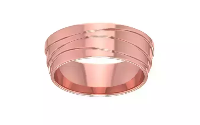 Plain Gold Women Wedding Band 3dm STL OBJ FBX Render Details