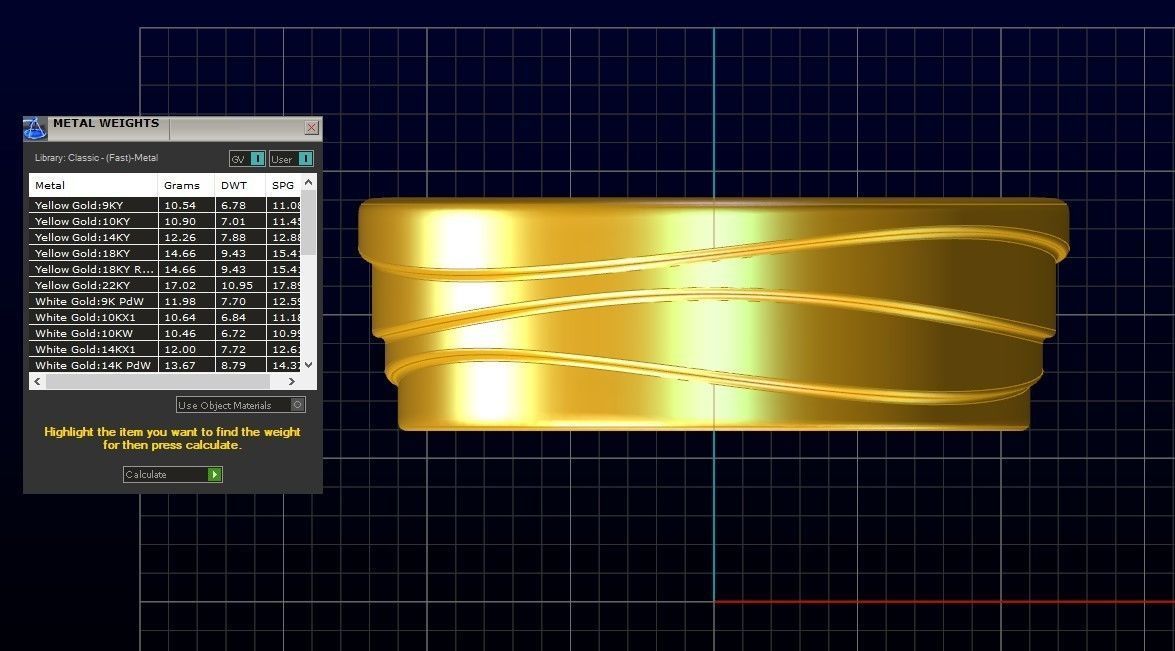 Plain Gold Women Wedding Band 3dm STL OBJ FBX Render Details 3D print model_3