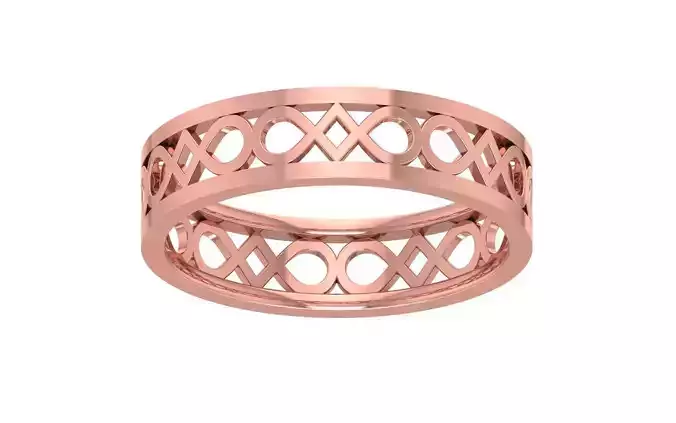 Plain Design Women Wedding Band 3dm STL OBJ FBX Render Details