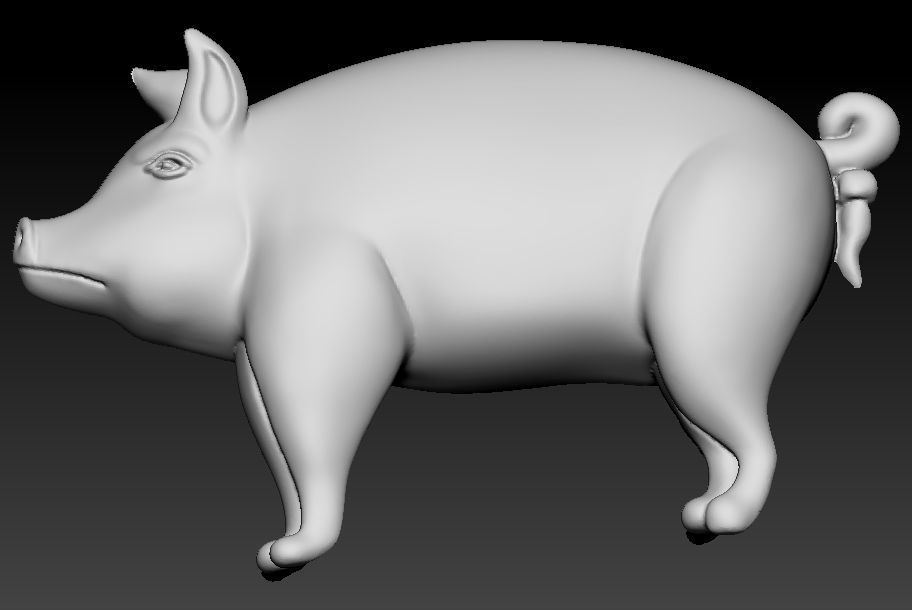 Pig Model 3D print model_2