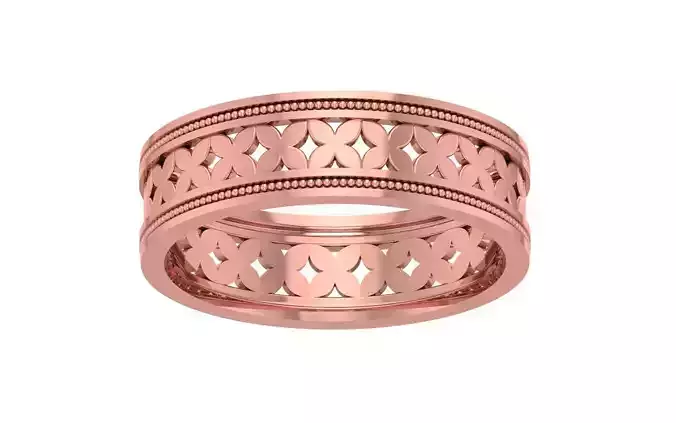 Designer Women Wedding Band 3dm STL OBJ FBX Render Details