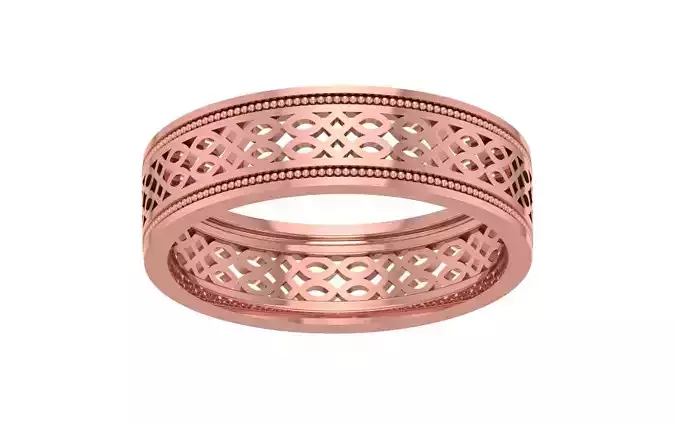 Full Eternity Women Wedding Band 3dm STL OBJ FBX Render Details