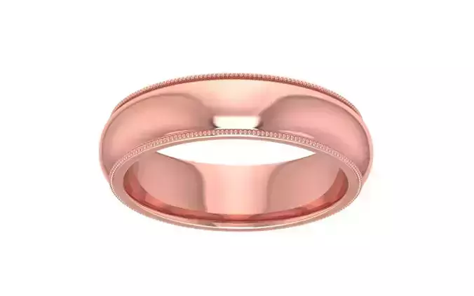 Plain Women Wedding Band 3dm STL OBJ FBX Render Details