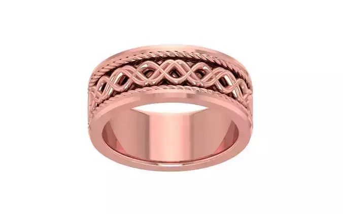 Infinity Women Wedding Band 3dm STL OBJ FBX Render Details