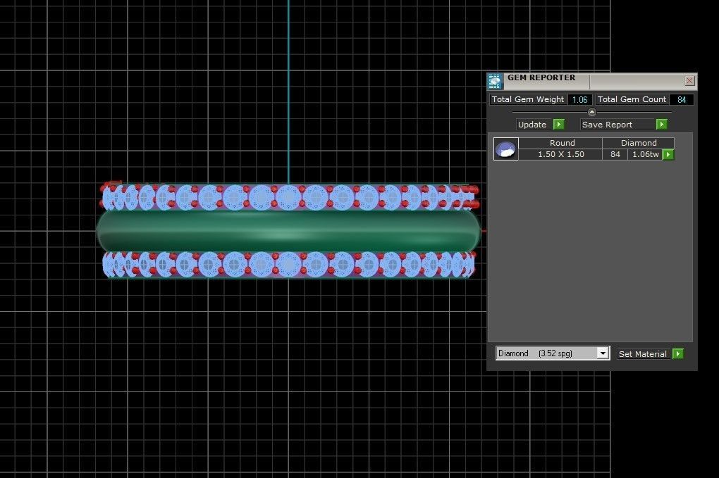 Round Diamond Women Wedding Band 3dm STL OBJ FBX Render Details 3D print model_3