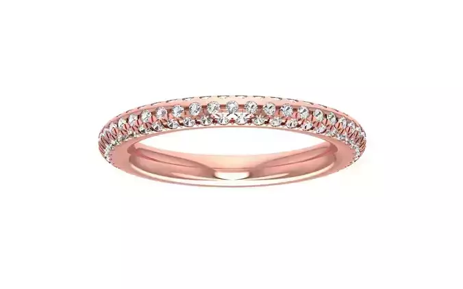 Women Diamond Wedding Band 3dm STL OBJ FBX Render Details