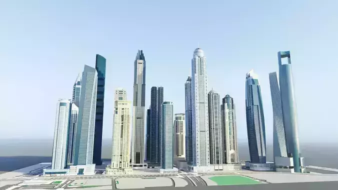 Dubai marina 3D model
