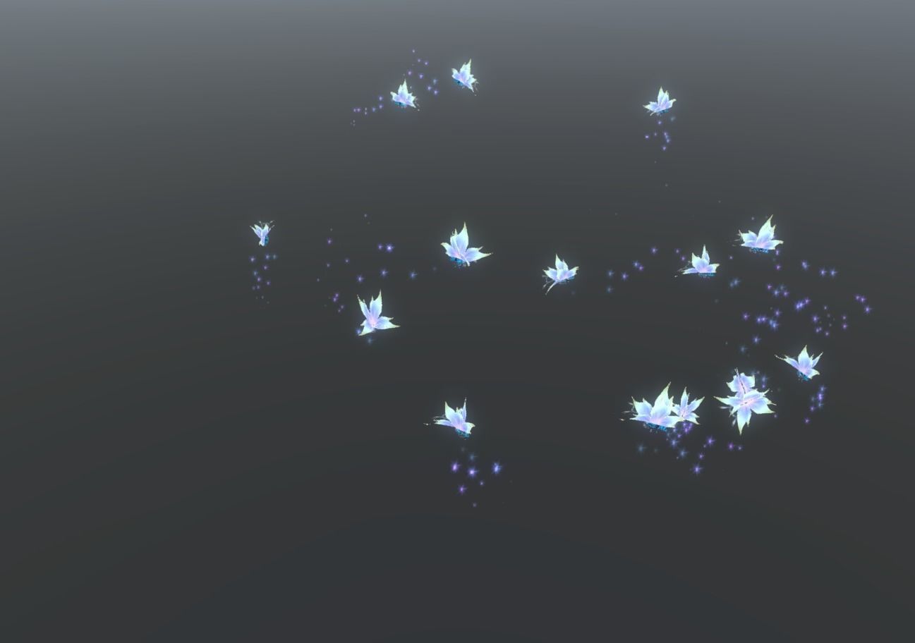 Butterflies 2 Animated  Low-poly 3D model_59