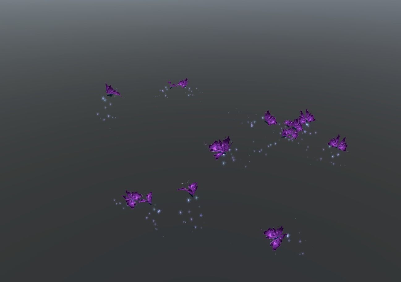 Butterflies 2 Animated  Low-poly 3D model_23
