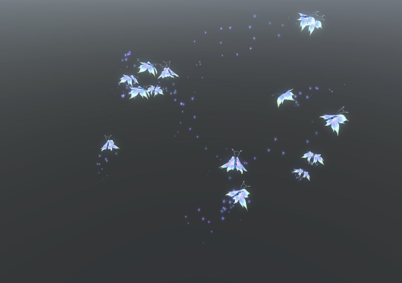 Butterflies 2 Animated  Low-poly 3D model_55