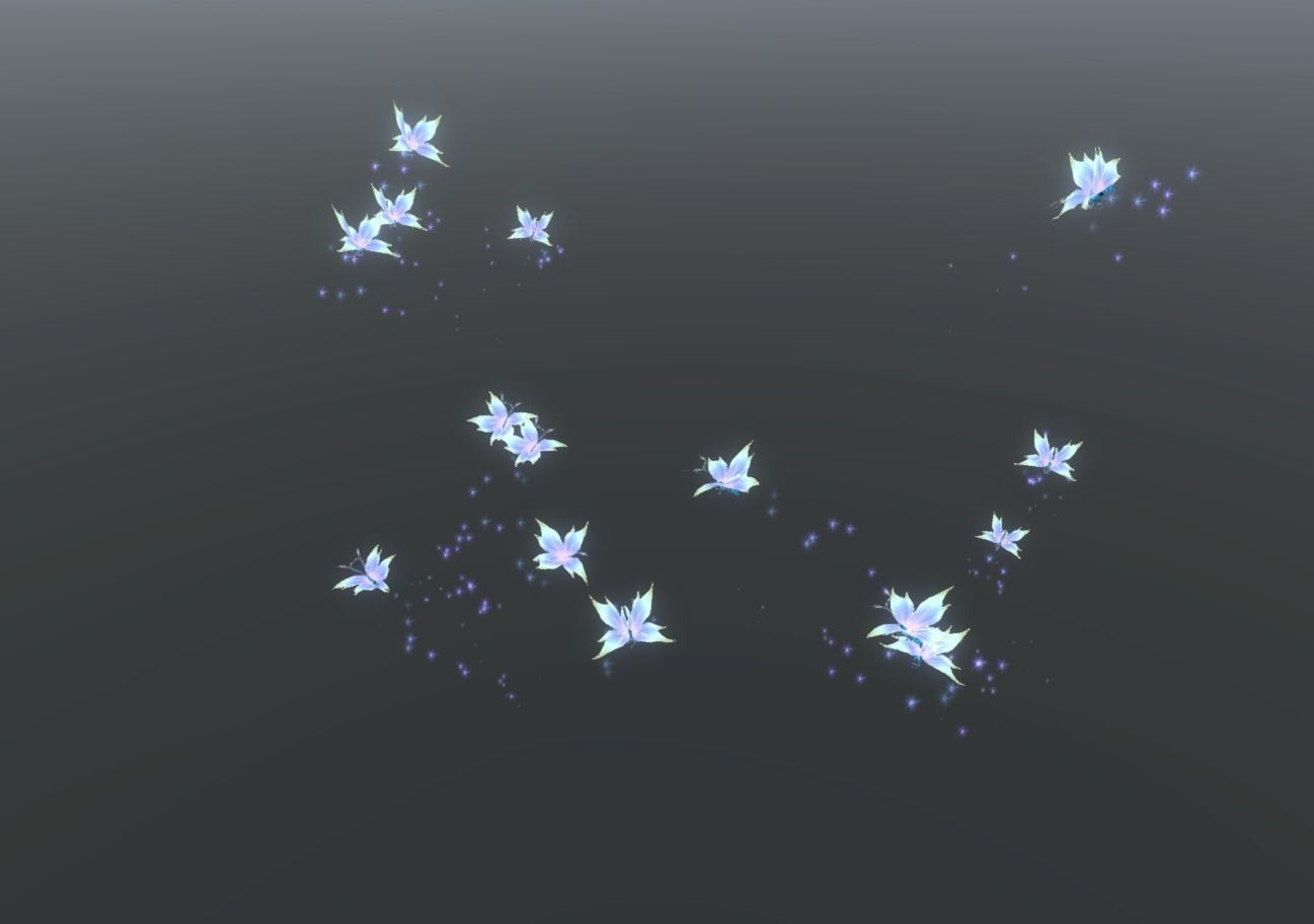 Butterflies 2 Animated  Low-poly 3D model_53