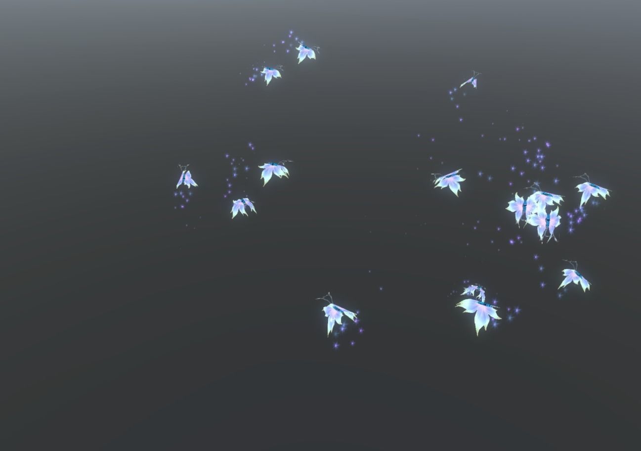 Butterflies 2 Animated  Low-poly 3D model_58
