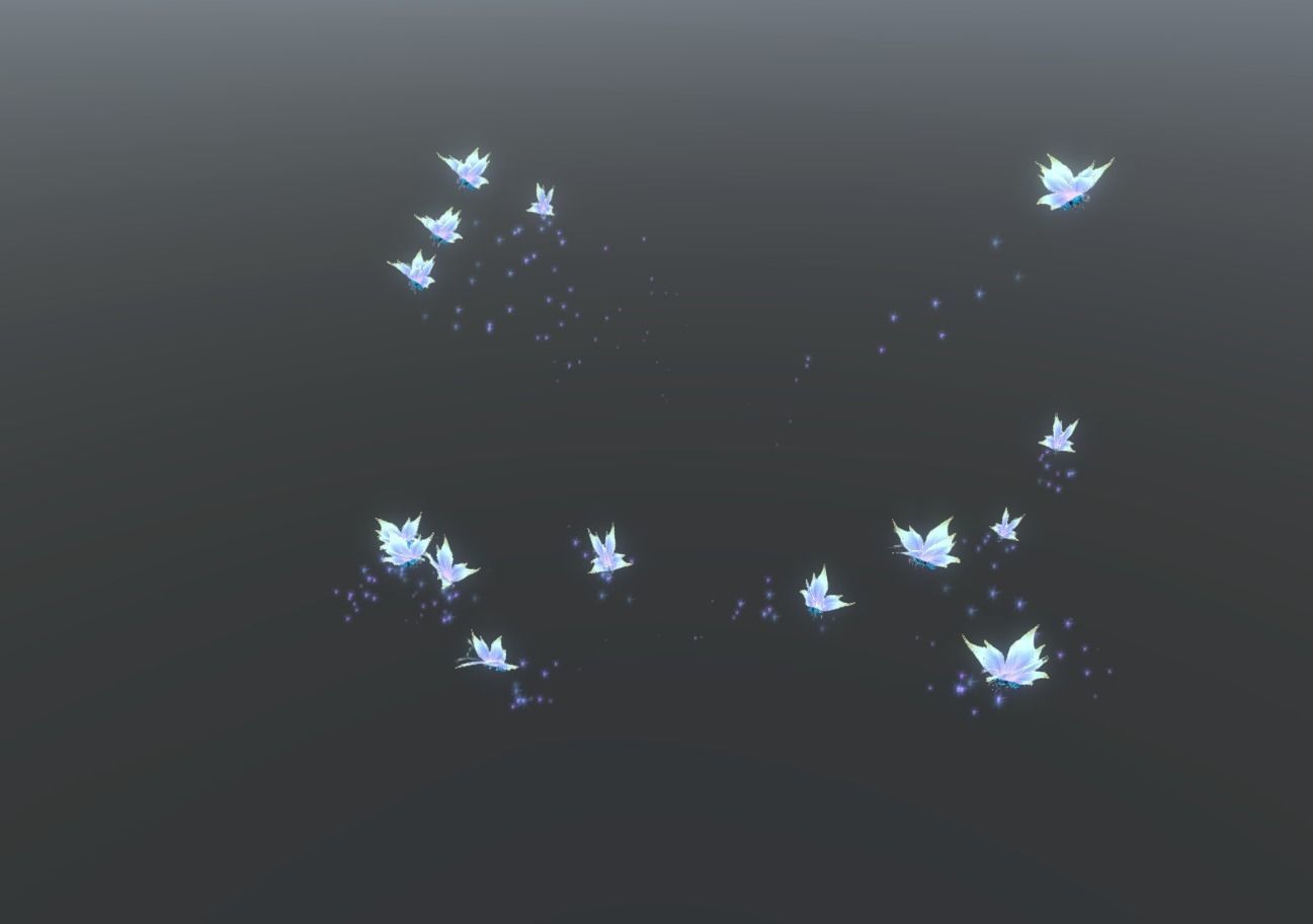 Butterflies 2 Animated  Low-poly 3D model_52