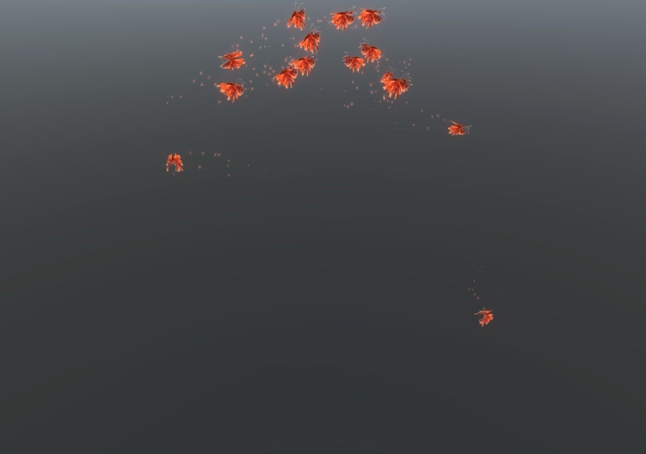 Butterflies 2 Animated  Low-poly 3D model_64