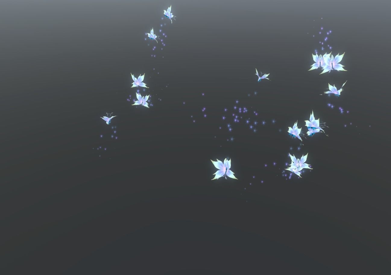 Butterflies 2 Animated  Low-poly 3D model_57