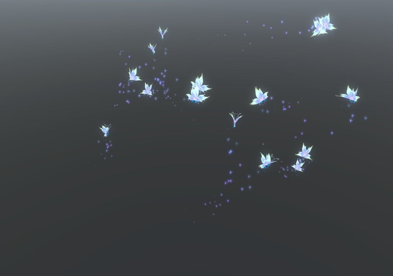 Butterflies 2 Animated  Low-poly 3D model_56