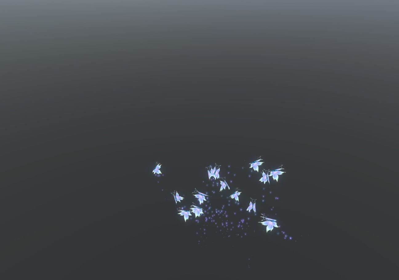 Butterflies 2 Animated  Low-poly 3D model_47