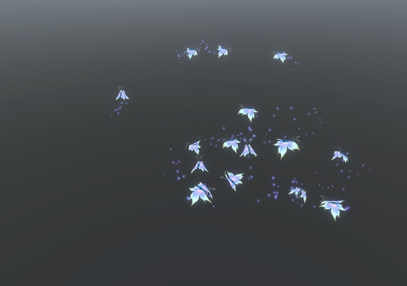 Butterflies 2 Animated  Low-poly 3D model_60