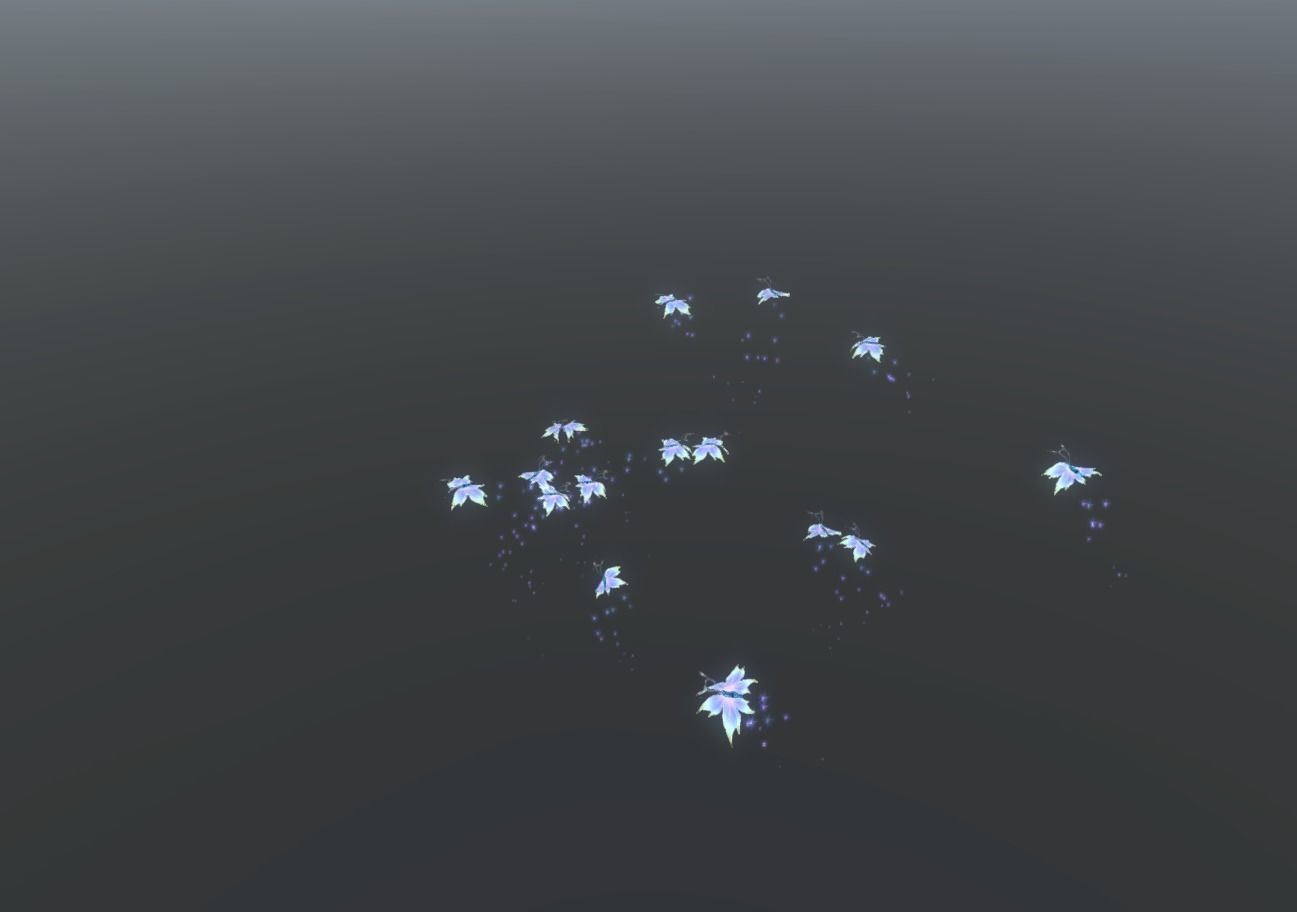 Butterflies 2 Animated  Low-poly 3D model_50