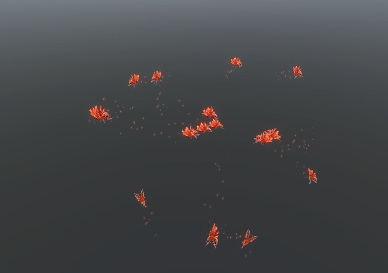 Butterflies 2 Animated  Low-poly 3D model_9
