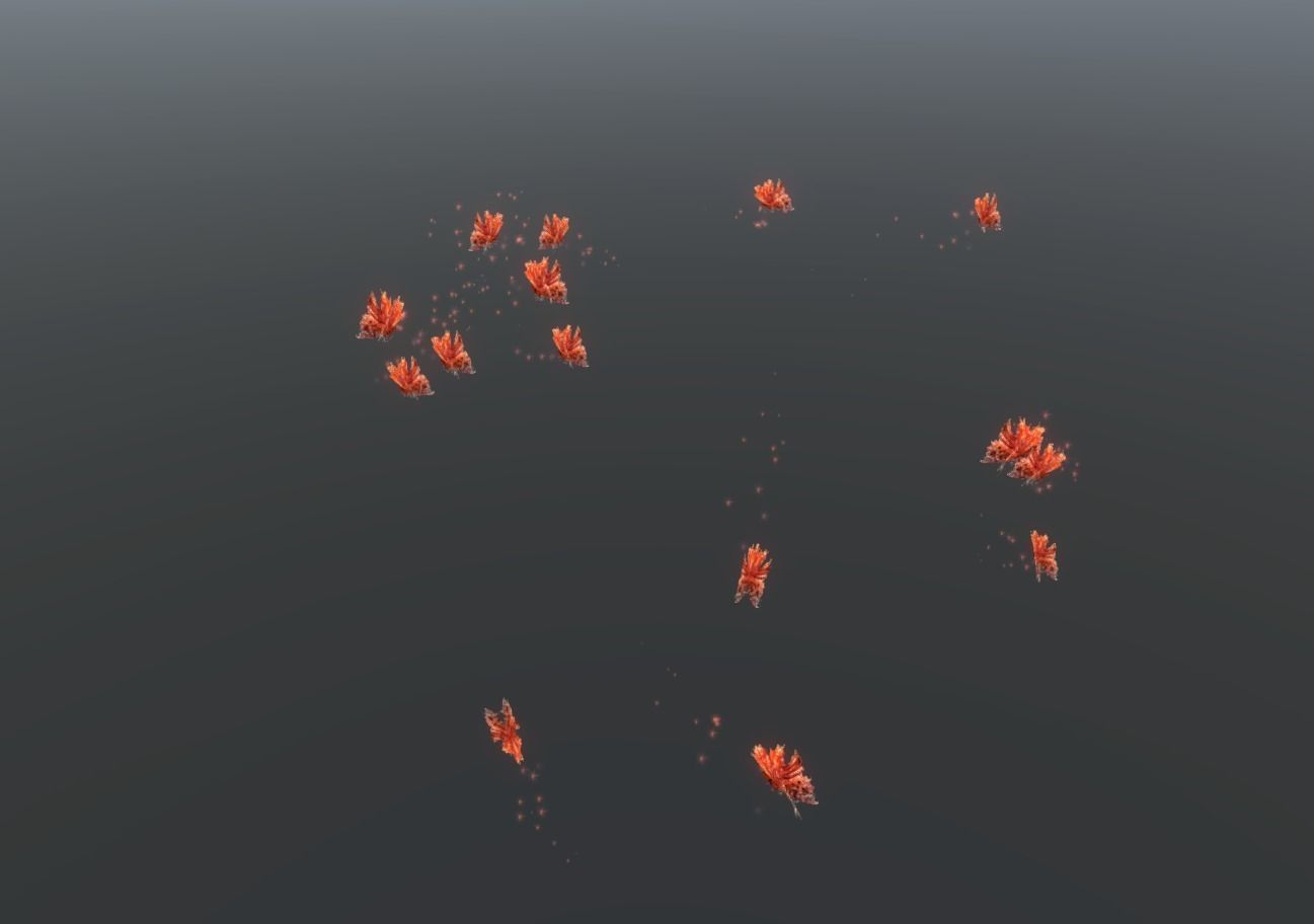 Butterflies 2 Animated  Low-poly 3D model_8