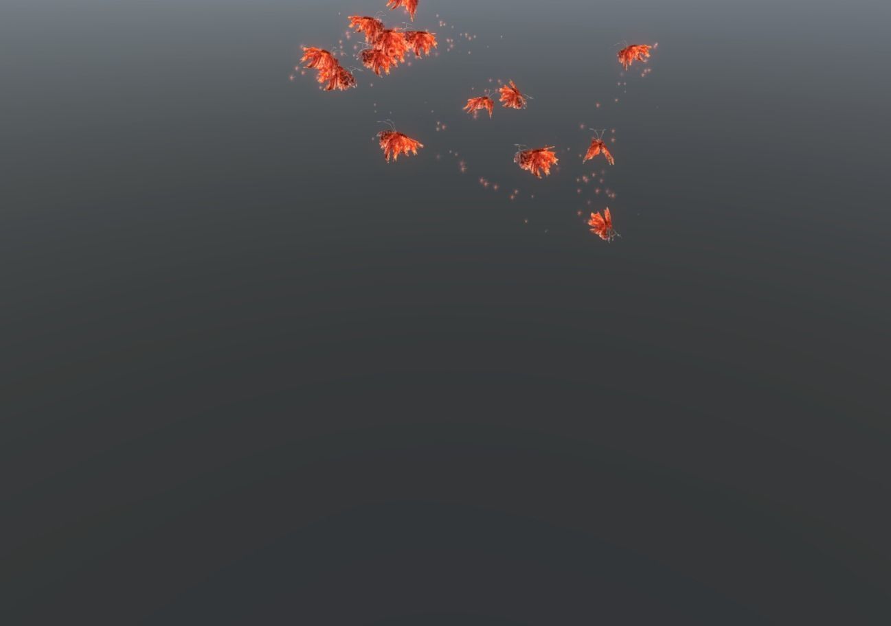 Butterflies 2 Animated  Low-poly 3D model_62