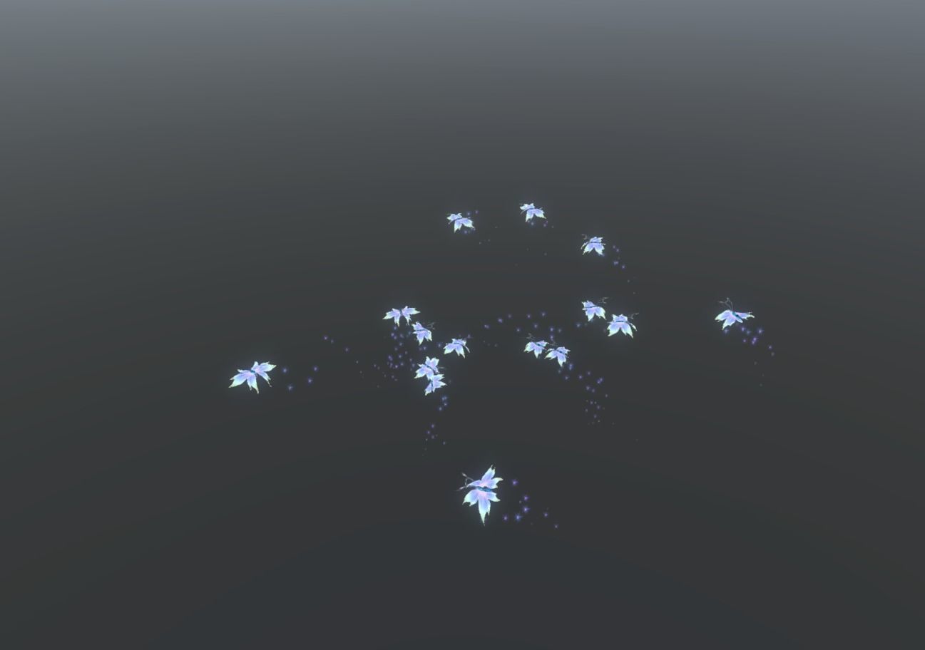 Butterflies 2 Animated  Low-poly 3D model_49