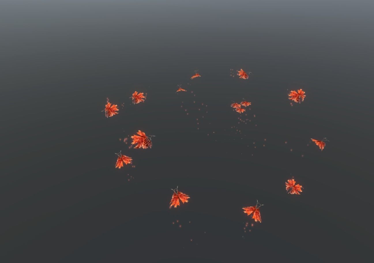 Butterflies 2 Animated  Low-poly 3D model_13
