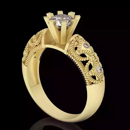 Lux ring silver gold jewelry printable 3D model