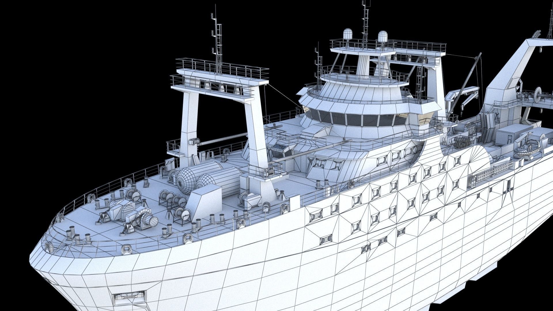 Fishing trawler 3D model_27