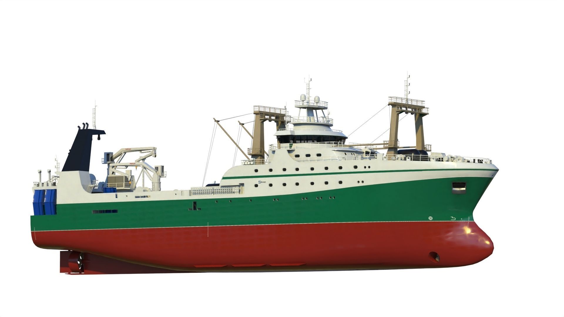 Fishing trawler 3D model_3