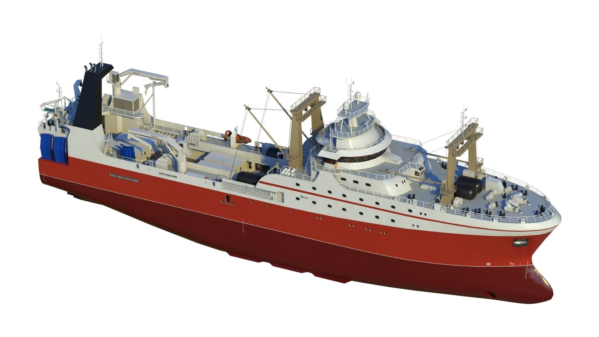 Fishing trawler 3D model_17