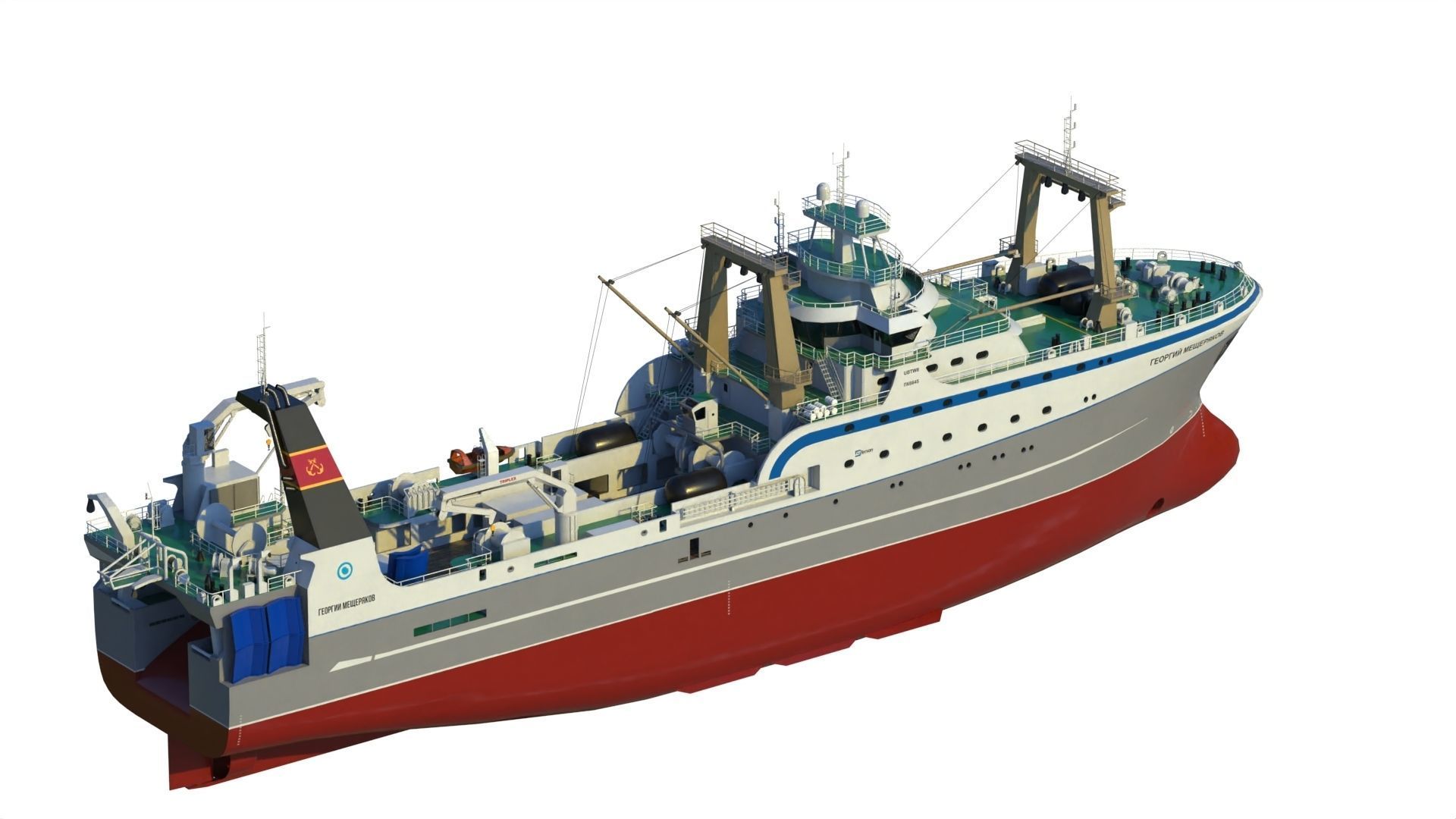 Fishing trawler 3D model_13