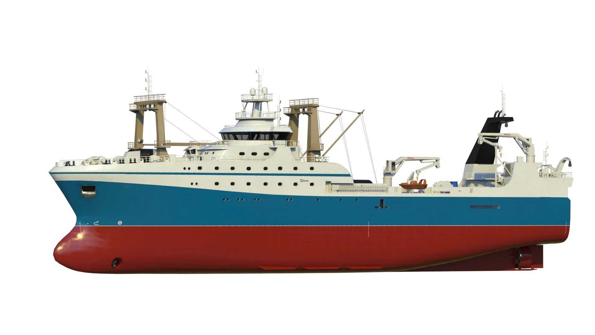 Fishing trawler 3D model_11