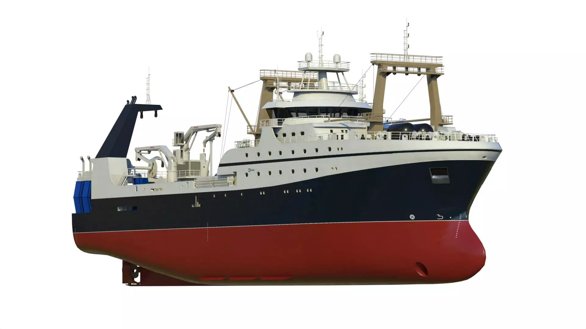 Fishing trawler 3D model_0