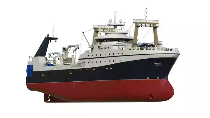 Fishing trawler 3D model