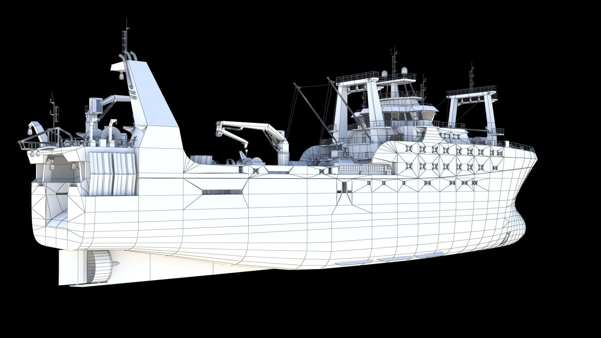 Fishing trawler 3D model_28